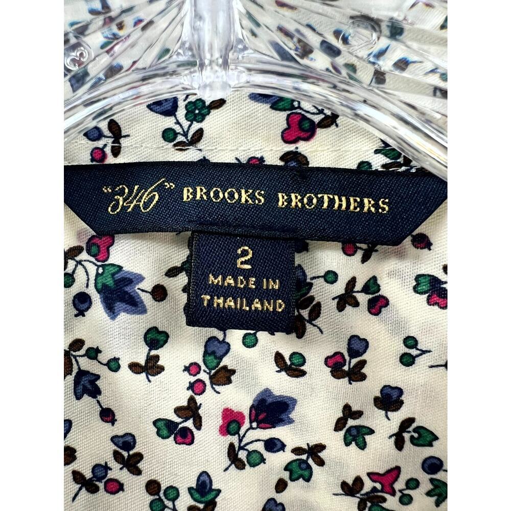 Brooks Brothers Womens Multicolor Floral Cotton Long Sleeve Button Down Shirts 2 - Picture 4 of 9